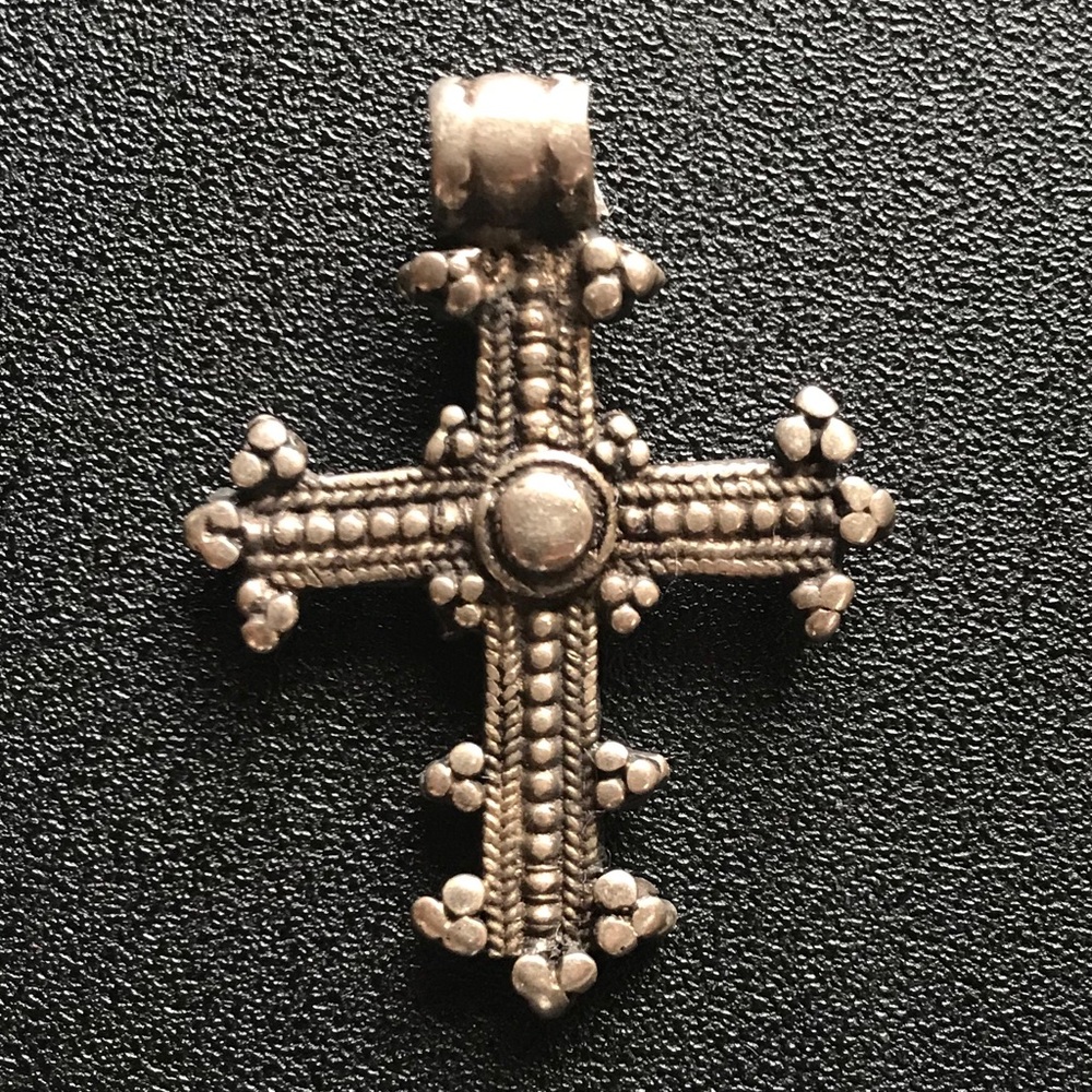 “A-lot-goin-on” Ethiopian Silver Cross Pendant